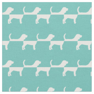 Tela Beagle Dog Silhouette Mascota Verde azulado