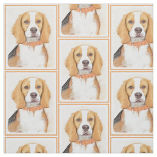 Tela Beagle Hound Dog Pintura original de animales