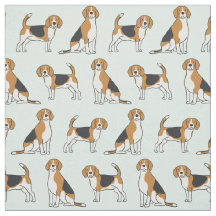 Beagles en Aqua Fabric
