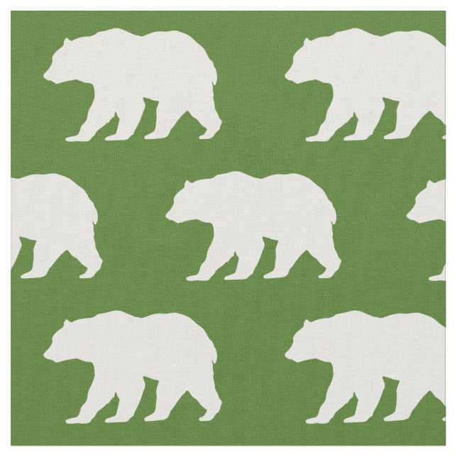 Tela Bear Silhouette Woodland Animals (De cerca)