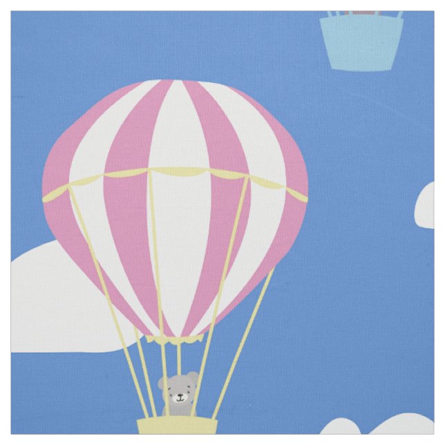Tela Bears & Rabbit Hot Air Balloon Day Out (Retal)