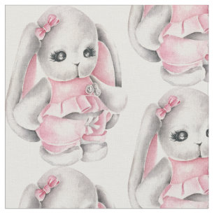 Tela Bebé Adorable Conejo Conejo Conejo Conejo Naranja 