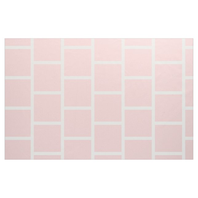 Tela Bebé con baldosas de metro rosadas en blanco ("Cuarto gordo" (fat quarter))