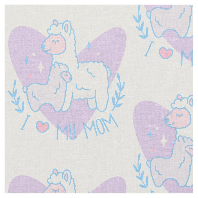 Tela bebé de llama de madres felices (De cerca)
