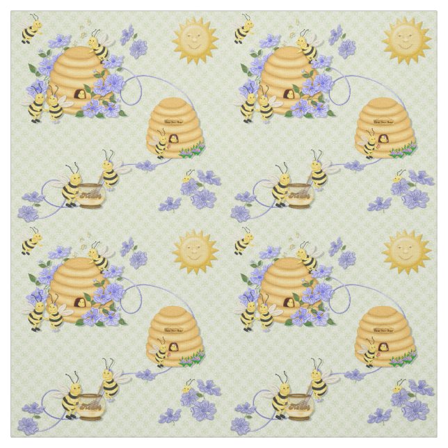 Tela Bee Dance Floral Fabric 2 (Retal)