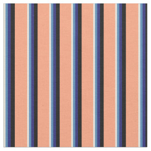 Tela Beige, azul, azul de medianoche, salmón negro y li