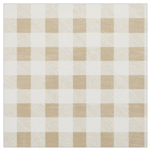 Tela Beige Brown Gingham Buffalo Rústico Neutral