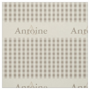 Tela Beige de color caqui de la arena del monograma del