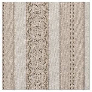 Tela beige elegante de la raya de la voluta del