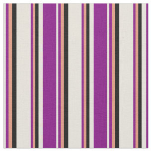 Tela Beige, morado, salmón oscuro y líneas de color neg