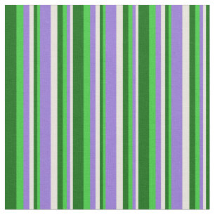 Tela Beige, púrpura, verde animo y líneas verdes oscura