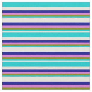 Tela Beige, turquesa oscuro, verde, orquídea y azul osc