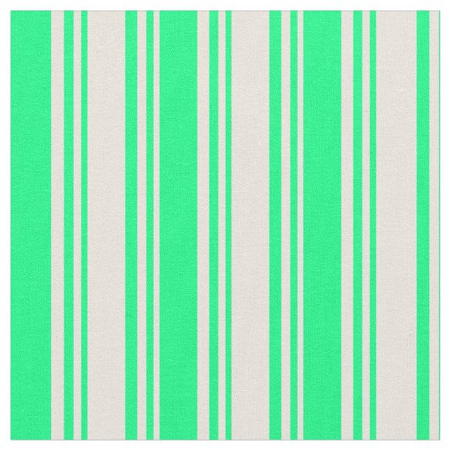 Tela Beige y patrón verde (De cerca)