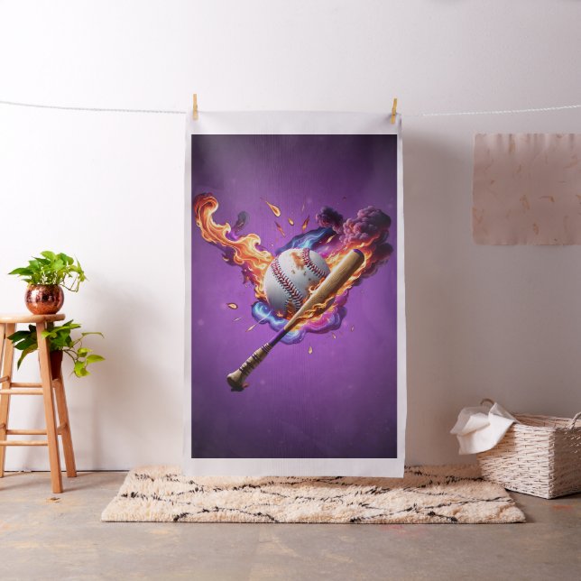 Tela Béisbol en llamas. (In Situ)