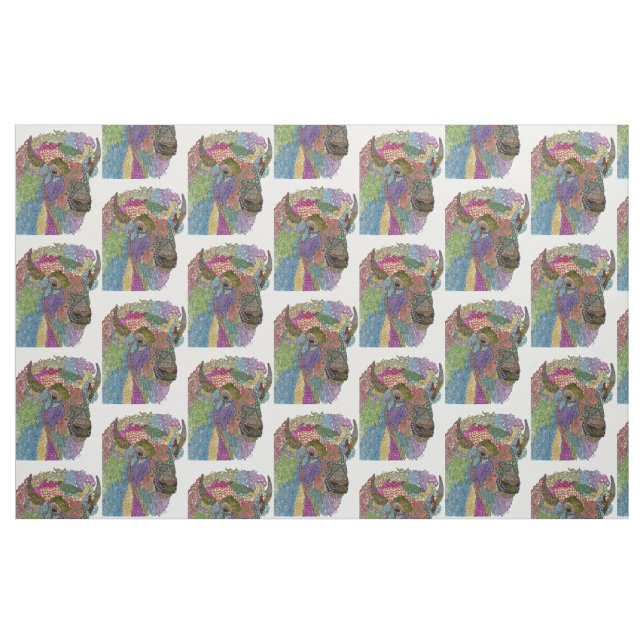 Tela Bella Búfalo Americano Bison ("Cuarto gordo" (fat quarter))