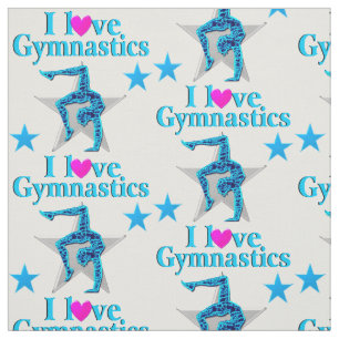 TELA BELLO AZUL ME ENCANTA LA GIMNASTICA