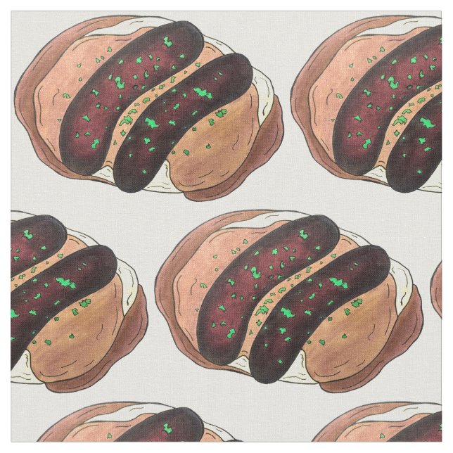 Tela Bengalíes y papas de salchicha británicas de comid (De cerca)