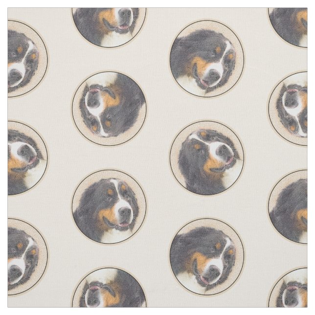 Tela Bernese Mountain Dog Berner Pintando arte Mascota (Retal)
