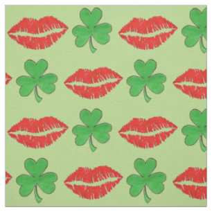 Tela Bésame Soy irlandés St. Patrick's Day Shamrock Lip