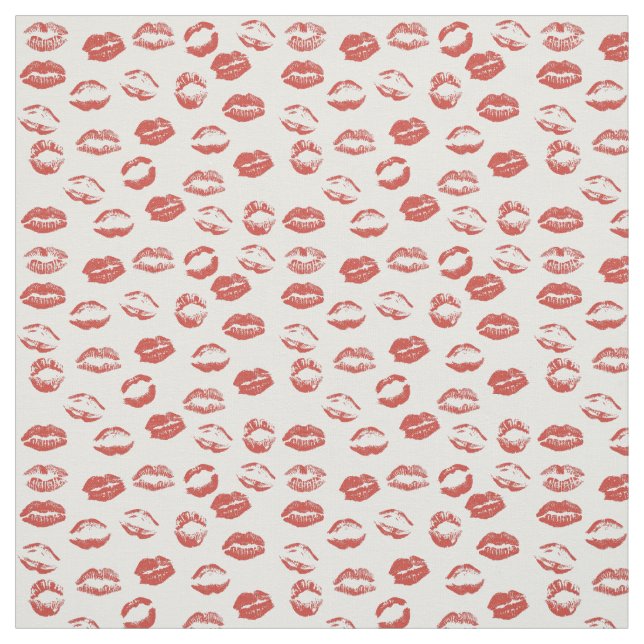 Tela Besos rojos de los labios (Retal)