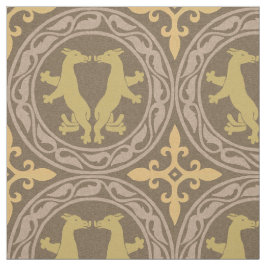 Tela Bestias bizantinas Ochre y Brown