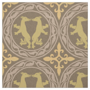 Tela Bestias bizantinas Ochre y Brown