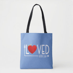 Tela Biblia Simple Amada Verse Valentine   Bolso de tel