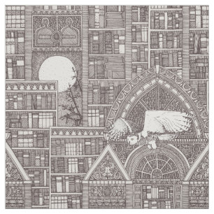 Tela biblioteca de medianoche brown Fabric