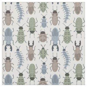 Tela Bicho Escarabajo Insecto Animal Niños Azul Chicos