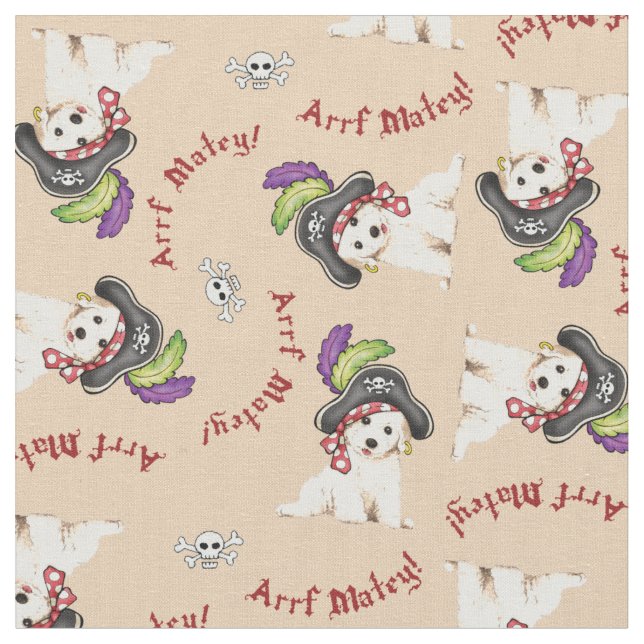 Tela Bichon Frise Pirate (De cerca)