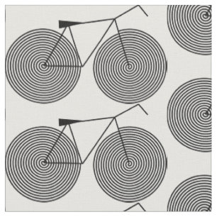 Tela bicicleta de ilusión óptica de arte de línea mínim
