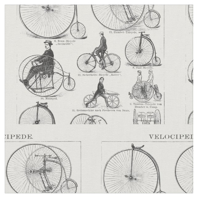 Tela Bicicleta de rueda alta Penny Farthing (De cerca)