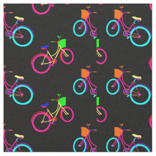 Tela bicicletas arcoiris negras coloridas