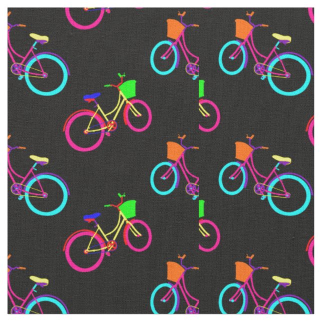 Tela bicicletas arcoiris negras coloridas (De cerca)