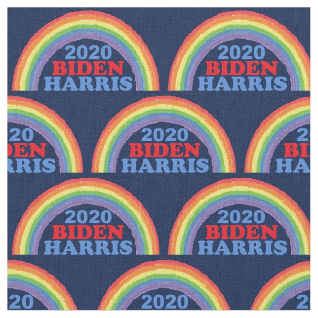 Tela Biden Harris 2020 Rainbow (De cerca)