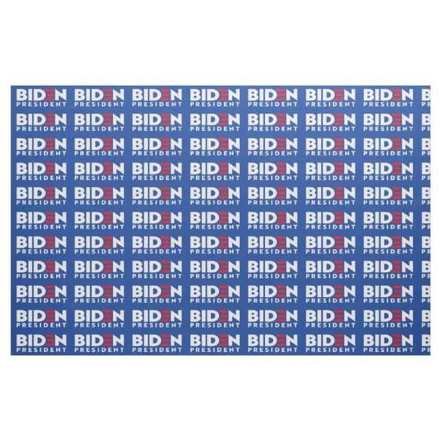 Tela Biden para presidente Mini texto blanco, estructur ("Cuarto gordo" (fat quarter))