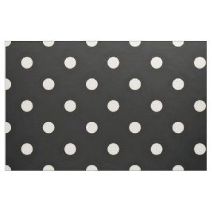 Tela Big Polka Dots Antiguo Blanco y Negro