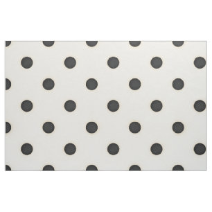 Tela Big Polka Dots Black & Antique White