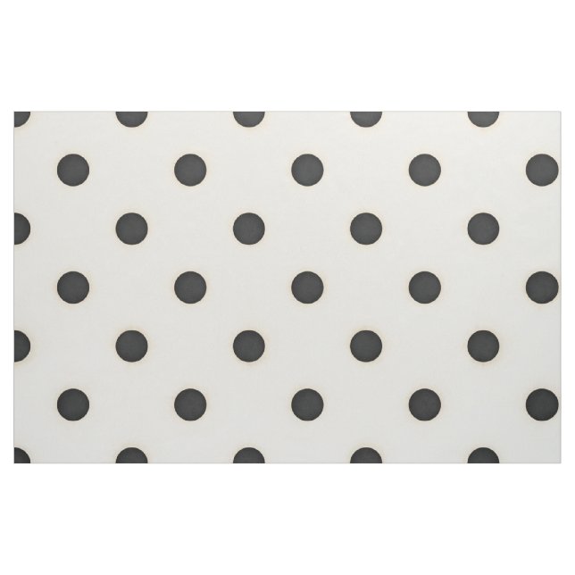 Tela Big Polka Dots Black & Antique White ("Cuarto gordo" (fat quarter))