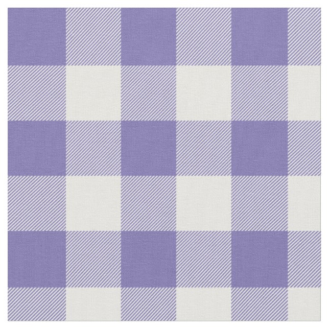 Tela Bígaro y Cuadros de Gingham Blanco (De cerca)