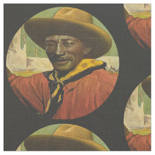 Tela Bill Pickett Black Cowboy Fabric
