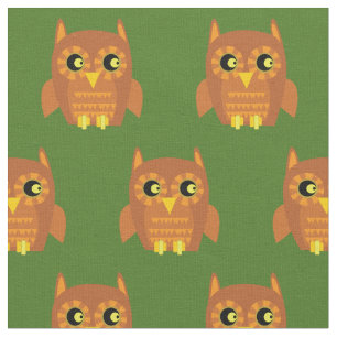 Tela Bird de Ave Cute Kid Nursery Green