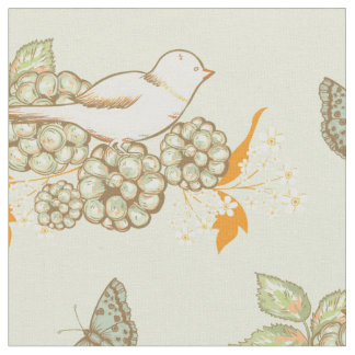 Tela Birds Berries y Butterflies Fabric 2