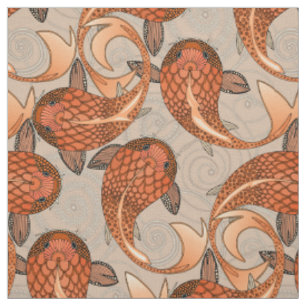 Tela bisque de pez paisley