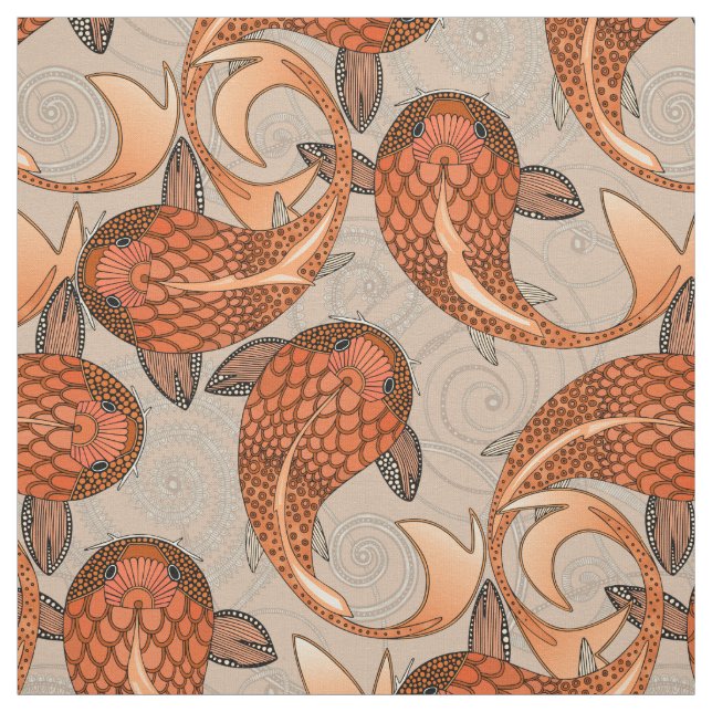 Tela bisque de pez paisley (Retal)