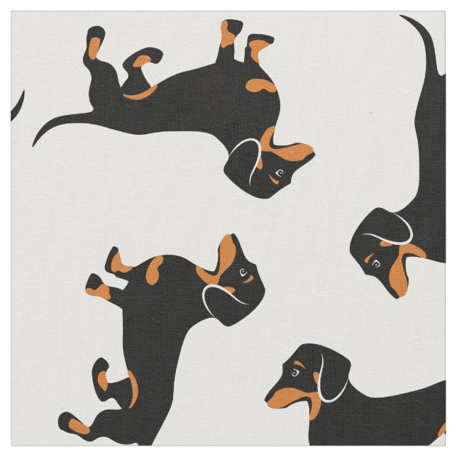Tela Black and Tan Dachshunds (De cerca)