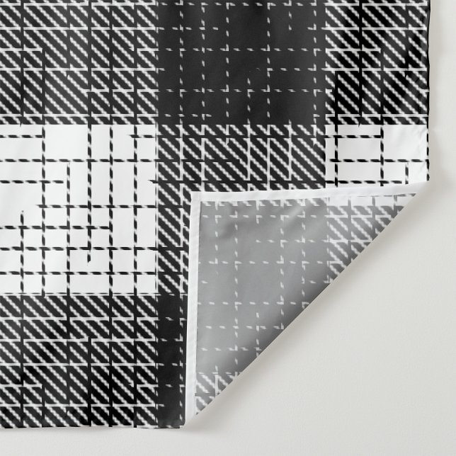 Tela Black and White Bold Checkered Plaid Design  (Subido por el creador)