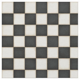 Tela Black & Antique White Checkered (pequeña escala)