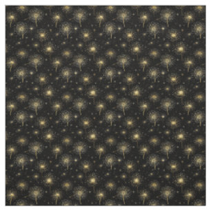 Tela Black Gold Dandelion Sparkle Luxury Elegury