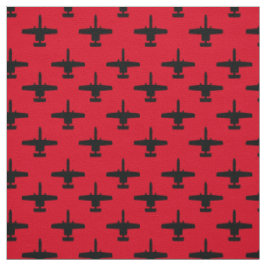 Tela Black on Red A-10 Warthog Attack Jet Pattern